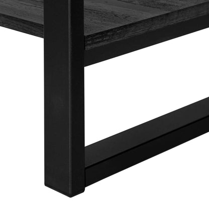 Table d'appoint noire d'aspect bois récupéré noir|Table d'appoint noire et d'apparence bois recyclé noir|D90F6TKI