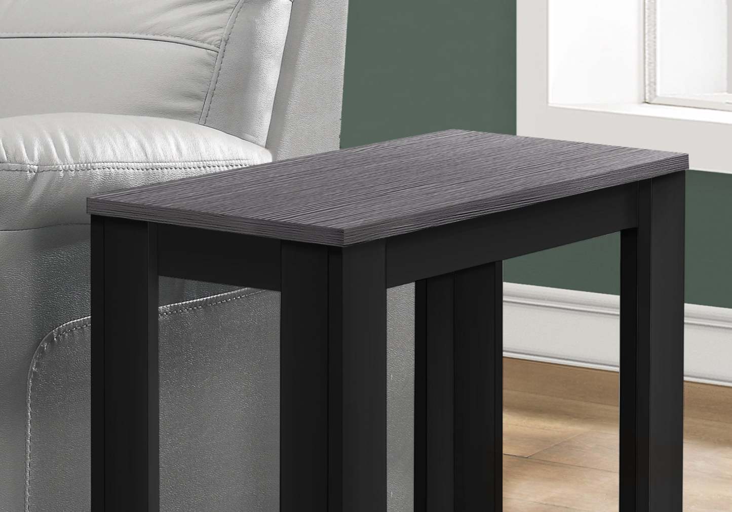 Black, Grey Top Accent Table|Table d’appoint noire et dessus gris|D90FBJMZ