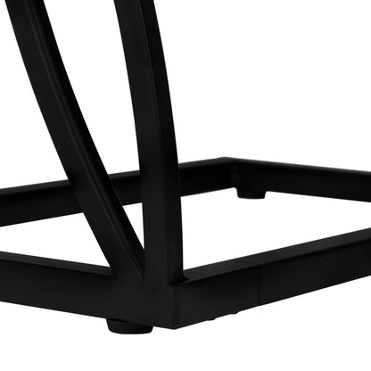 Table d'appoint en métal noir aspect pierre grise|Table d'appoint métal noir et d'apparence pierre gris|D90FKP9R