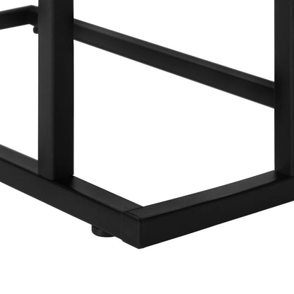 Table d'appoint en métal noir noir|Table d'appoint noire et métal noir|D90FARVX