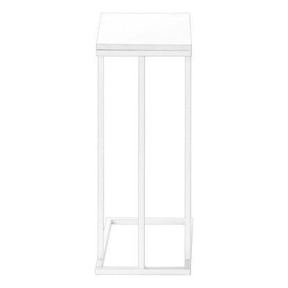 Table d'appoint en métal blanc blanc|Table d'appoint blanche et métal blanc|D90F8QQ5