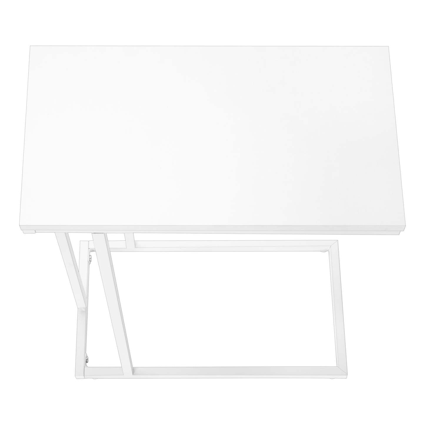 Table d'appoint en métal blanc blanc|Table d'appoint blanche et métal blanc|D90F8QQ5