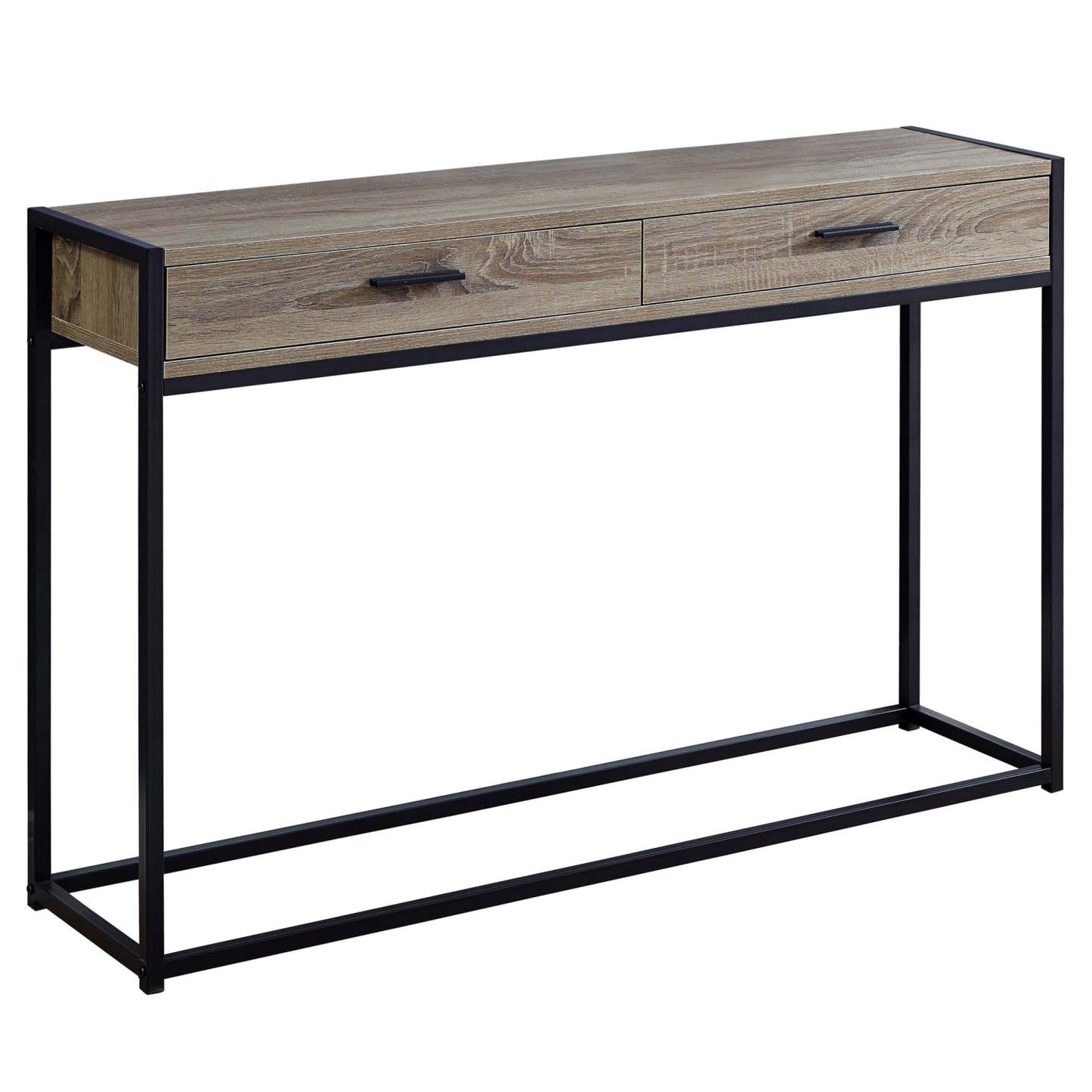 Dark Taupe Black Hall Console Accent Table|Console d'entrée noire et taupe foncé|D90F3QDY