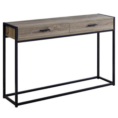Dark Taupe Black Hall Console Accent Table|Console d'entrée noire et taupe foncé|D90F3QDY