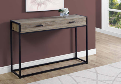 Dark Taupe Black Hall Console Accent Table|Console d'entrée noire et taupe foncé|D90F3QDY