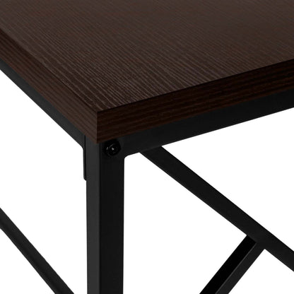 Table d'appoint de console d'entrée en métal noir expresso|Console d'entrée espresso et métal noir|D90FL8UJ