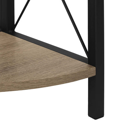 Bibliothèque noire et d’apparence bois taupe foncé|Dark Taupe Wood-look black Bookcase|D90FWZWM