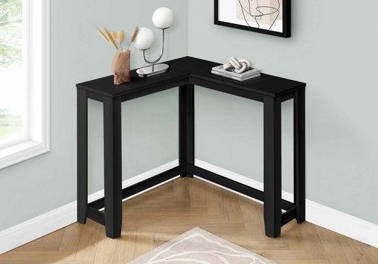 Table d’appoint console d’angle noire| Console en pièce noire|D90FC3GA