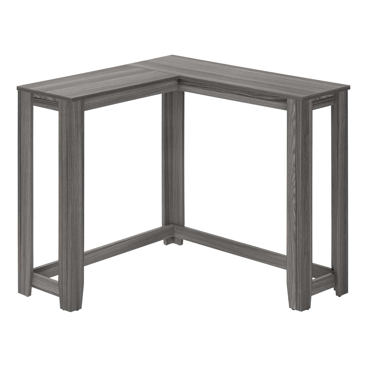 Table d'appoint console d'angle grise|Console en coin grise|D90FJGOG