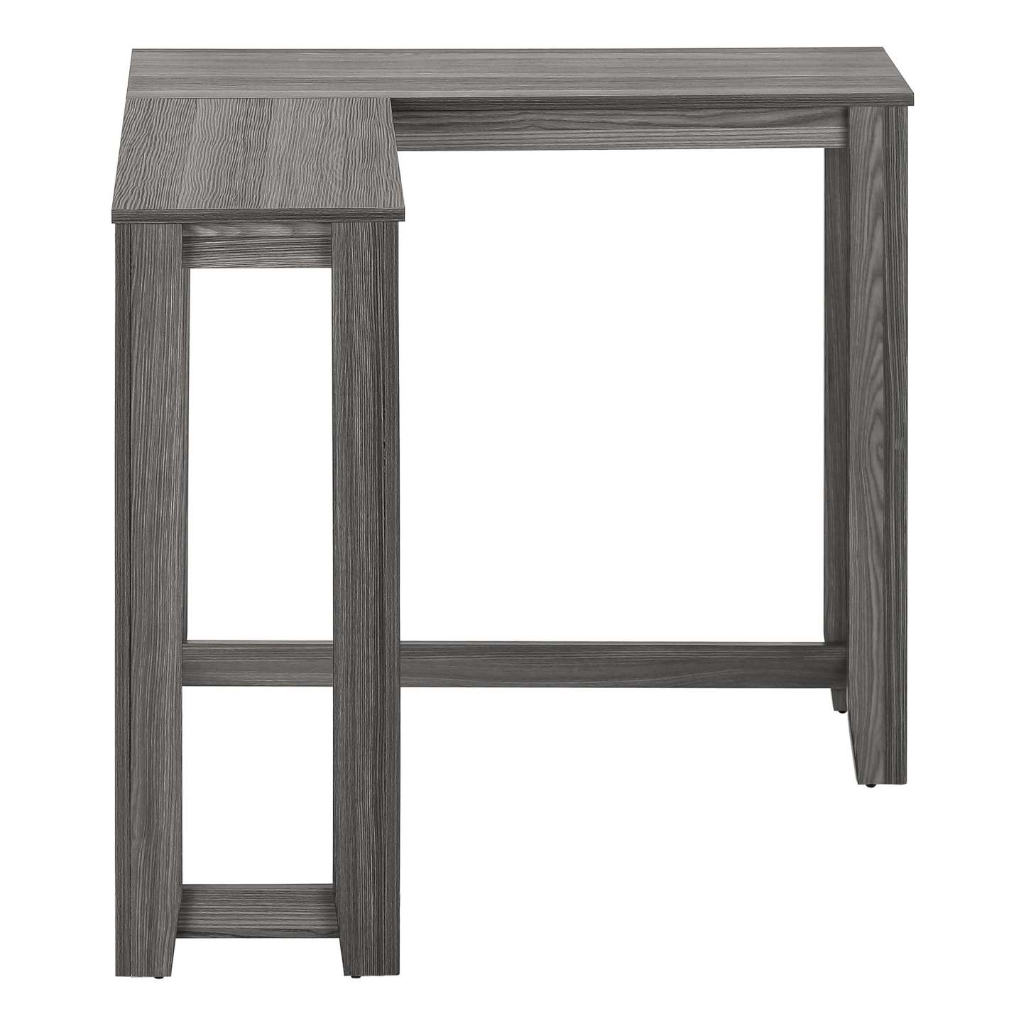 Table d'appoint console d'angle grise|Console en coin grise|D90FJGOG