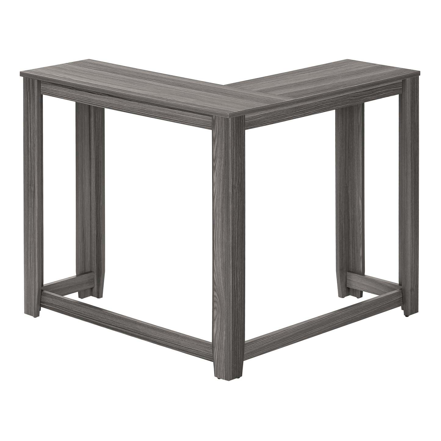 Table d'appoint console d'angle grise|Console en coin grise|D90FJGOG