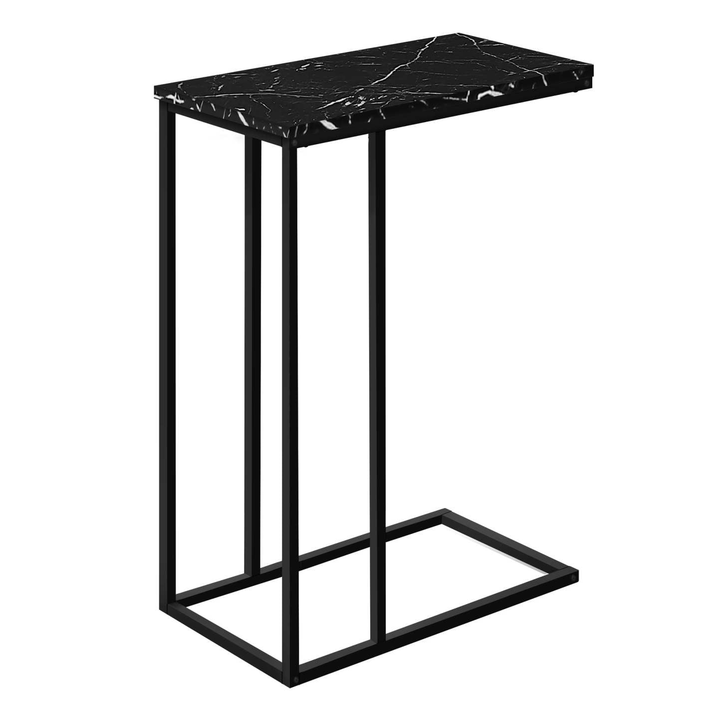 Table d'appoint aspect marbre noir|Table d'appoint imitation de marbre noir|D90FGYZD