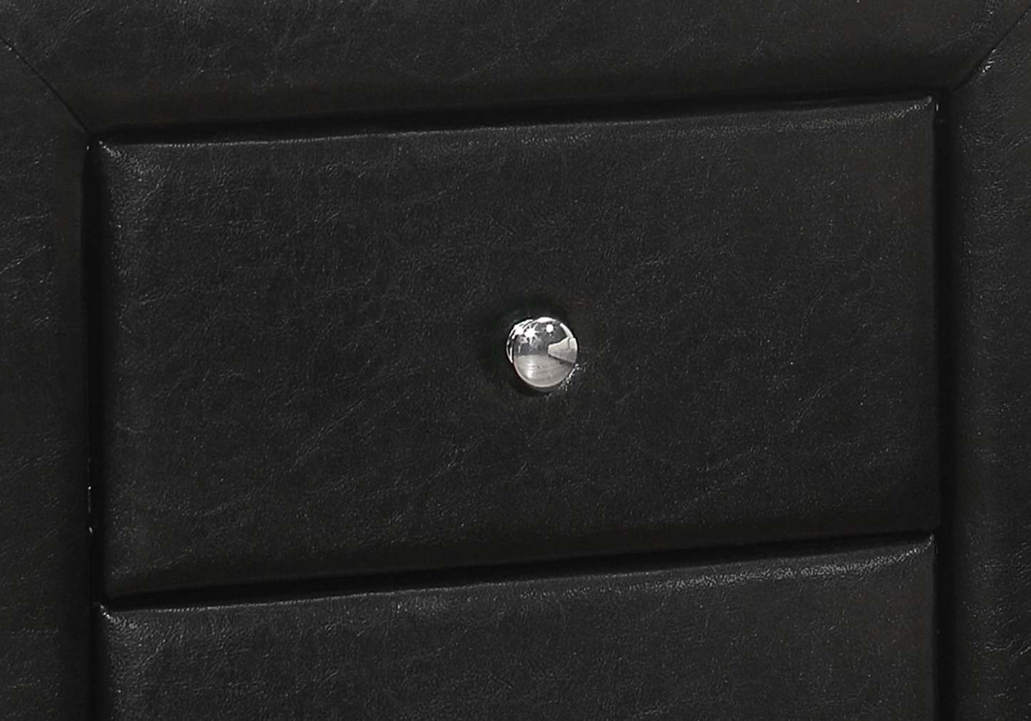 Table de nuit en similicuir noir|Table de nuit d'apparence cuir noir|D90F1EMI