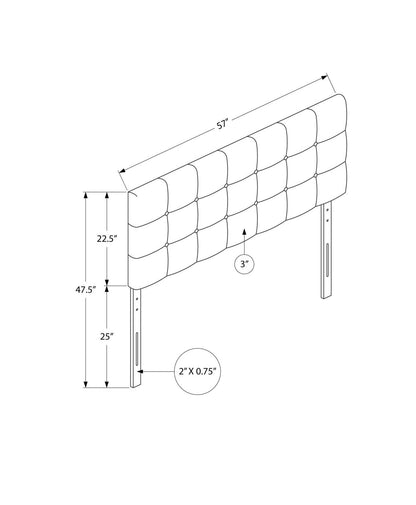 Tête de lit d’apparence lin beige pour lit double|Full Size Beige Linen-look Headboard|D90FYIGD
