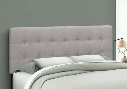 Queen Size Grey Linen-look Headboard|Tête de lit d’apparence lin gris pour grand lit|D90FTUTT