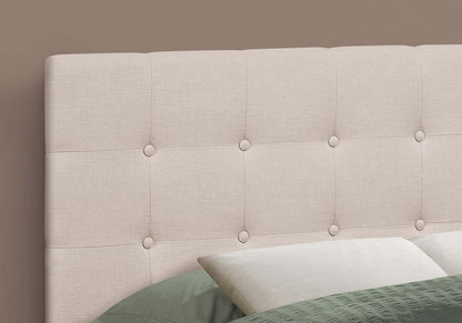 Tête de lit d’apparence lin beige pour lit double|Full Size Beige Linen-look Headboard|D90FYIGD