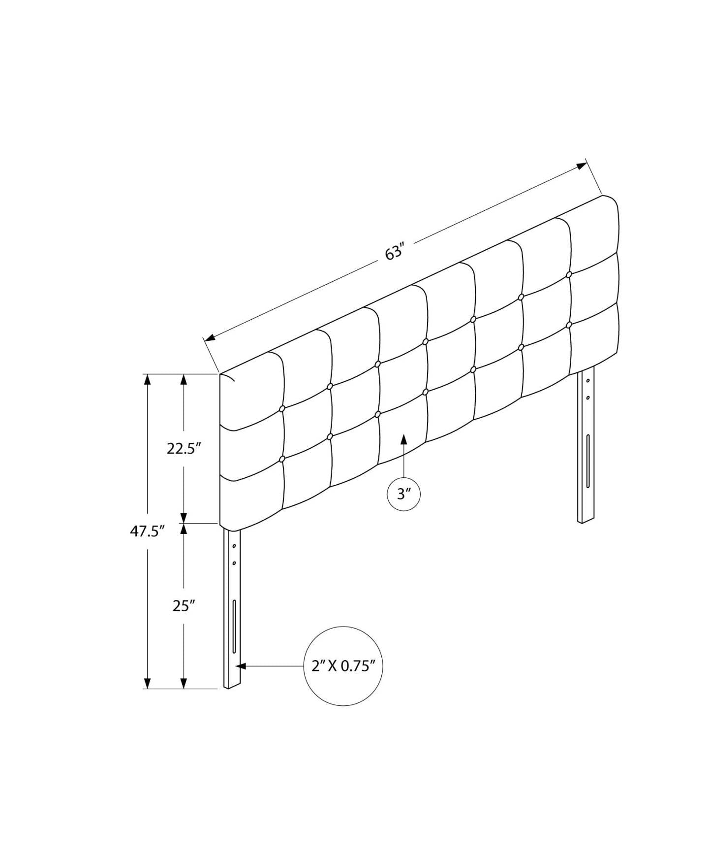 Queen Size Grey Linen-look Headboard|Tête de lit d’apparence lin gris pour grand lit|D90FTUTT