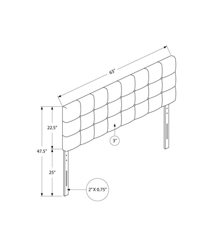 Queen Size Grey Linen-look Headboard|Tête de lit d’apparence lin gris pour grand lit|D90FTUTT