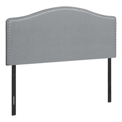 Queen Size Grey Leather-look Headboard|Tête de lit d’apparence cuir gris pour grand lit|D90FRLP0