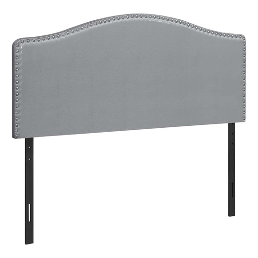 Queen Size Grey Leather-look Headboard|Tête de lit d’apparence cuir gris pour grand lit|D90FRLP0