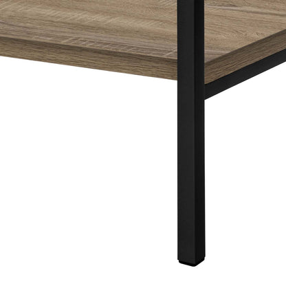 Dark Taupe Black Metal Bookcase|Bibliothèque taupe foncé et métal noir|D90FHV7X