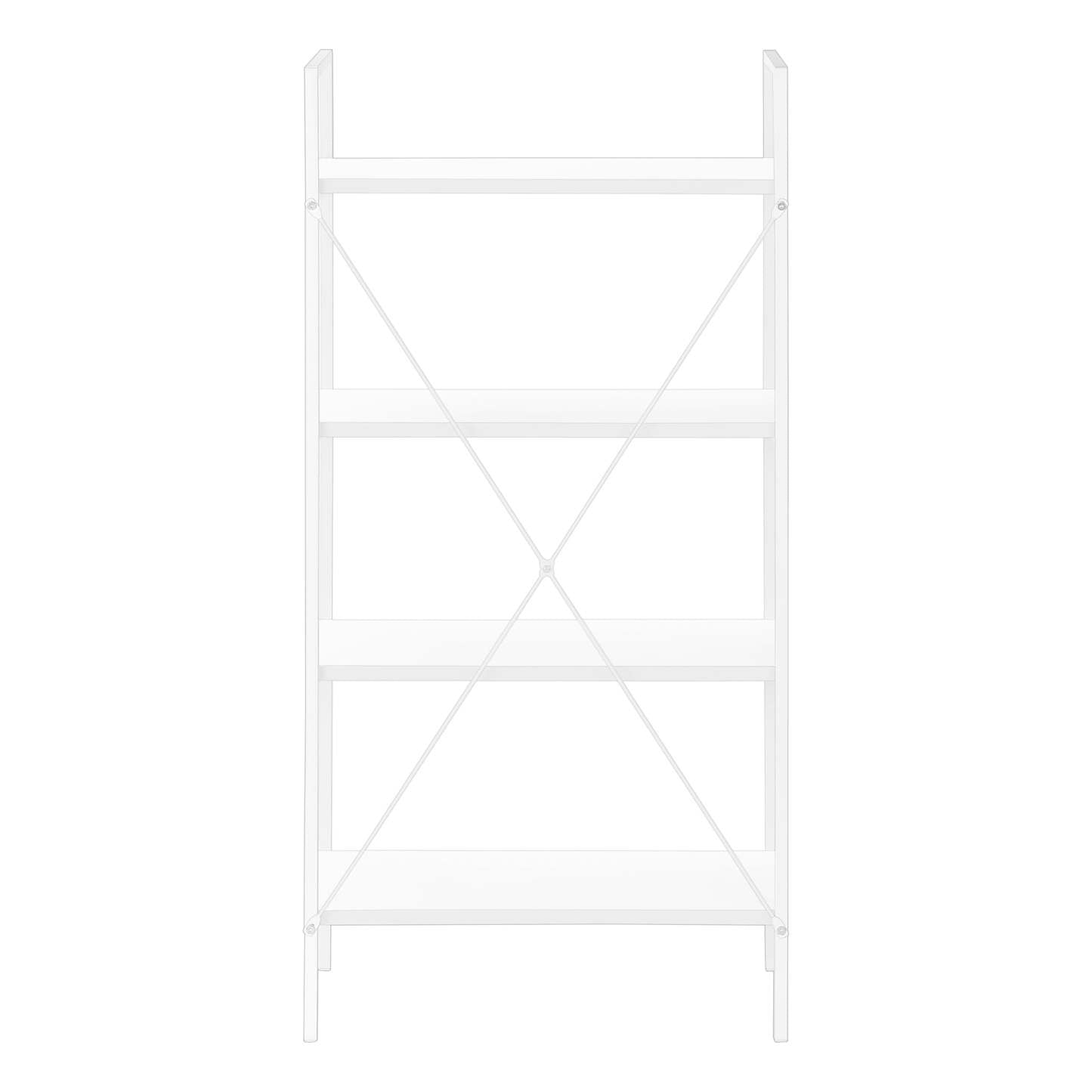 Bibliothèque en métal blanc blanc|Bibliothèque blanche en métal blanc|D90FL1YP