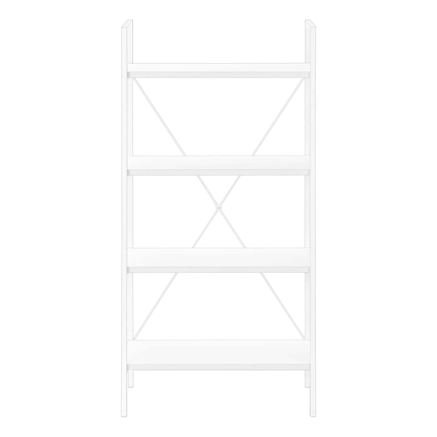 Bibliothèque en métal blanc blanc|Bibliothèque blanche en métal blanc|D90FL1YP