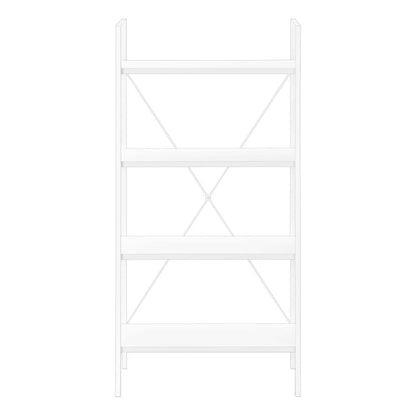 Bibliothèque en métal blanc blanc|Bibliothèque blanche en métal blanc|D90FL1YP