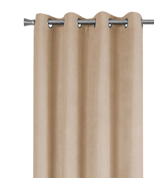 Rideau occultant beige en 2 pièces - 54 x 84 po
