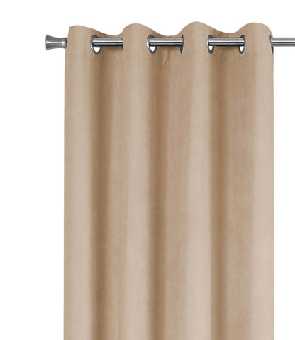 Rideau occultant beige en 2 pièces - 54 x 95 po