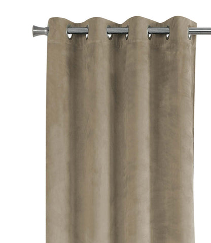 Rideau occultant beige en 2 pièces - 52 x 84 po