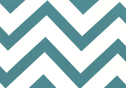 Chaise d'appoint en tissu à chevrons bleu sarcelle et métal chromé|Fauteuil d'appoint en métal chromé et tissu à motif de chevron bleu sarcelle|D90F7BOE