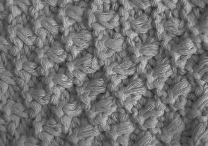 Pouf tricot gris et naturel|Pouf naturel et tricot gris|D90FGD1Z