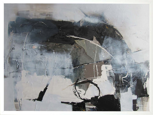 Œuvre d'art encadrée au fini lin « Abstract I » - 26 po x 38 po