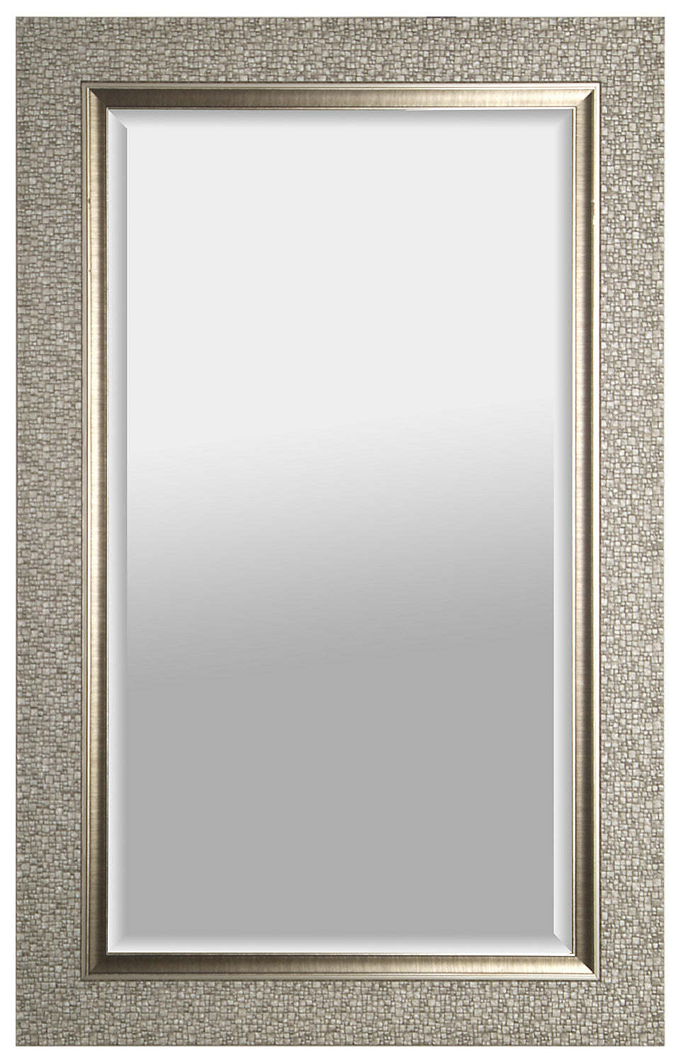 Miroir biseauté argenté design - 27 x 43|Miroir biseauté tendance argenté - 27 po x 43 po|IMM101MR
