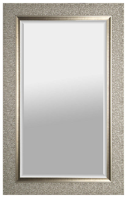 Miroir biseauté argenté design - 27 x 43|Miroir biseauté tendance argenté - 27 po x 43 po|IMM101MR