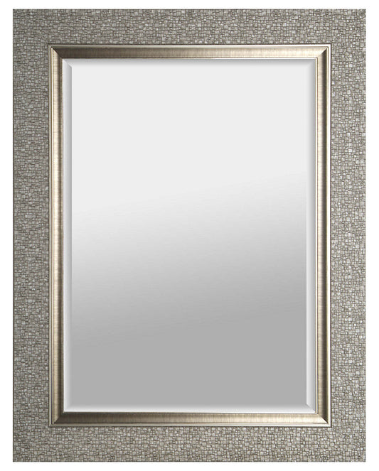 Miroir biseauté argenté design - 27 x 35|Miroir biseauté tendance argenté - 27 x 35|IMM102MR