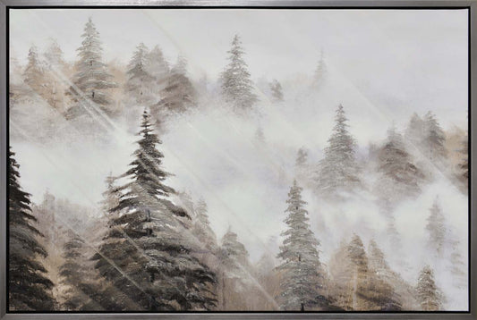 Peinture acrylique imprimée « Tree Line » - 31,5 po x 47,5 po