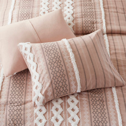 Ensemble de couette en coton imprimé INK+IVY Imani avec chenille