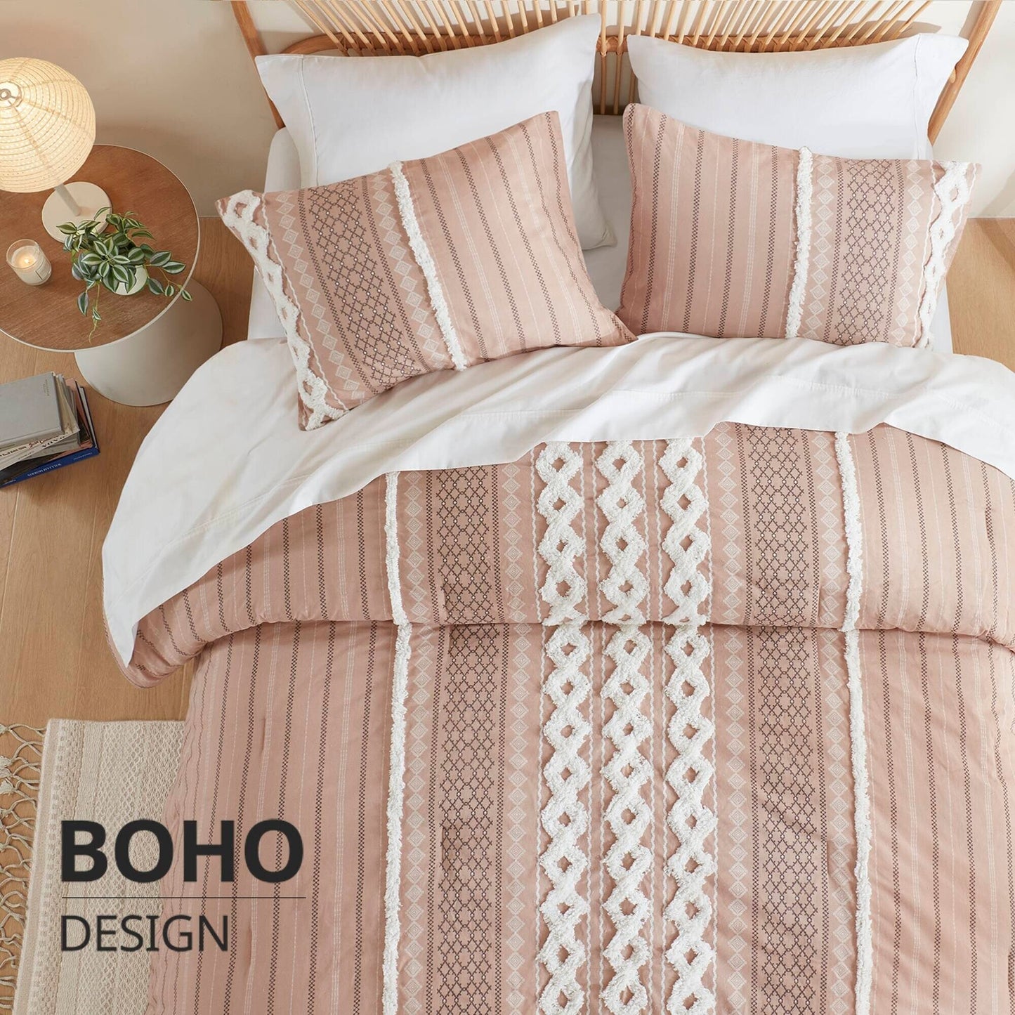 Ensemble de couette en coton imprimé INK+IVY Imani avec chenille