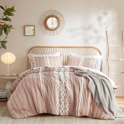 Ensemble de couette en coton imprimé INK+IVY Imani avec chenille