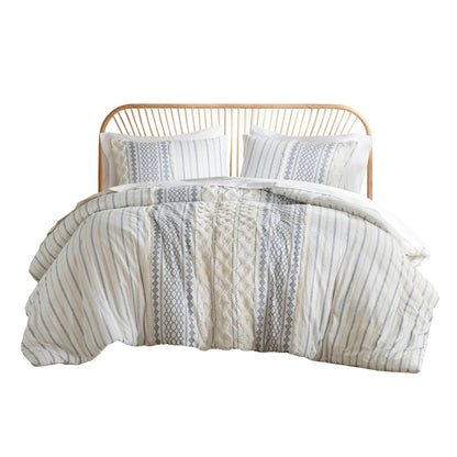 Ensemble de couette en coton imprimé INK+IVY Imani avec chenille