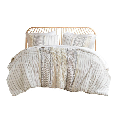 Ensemble de couette en coton imprimé INK+IVY Imani avec chenille