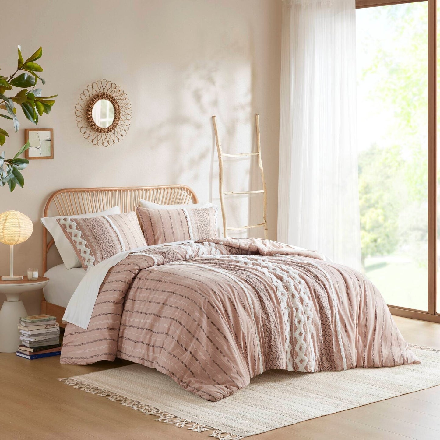 Ensemble de couette en coton imprimé INK+IVY Imani avec chenille