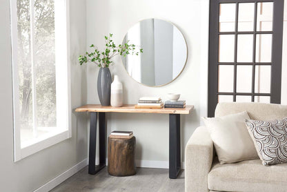 Agra 51 Rustic Sofa Table - Brown and Black with Iron Legs|Table de salon rustique Agra de 51 po - brune et noire avec pattes en fer