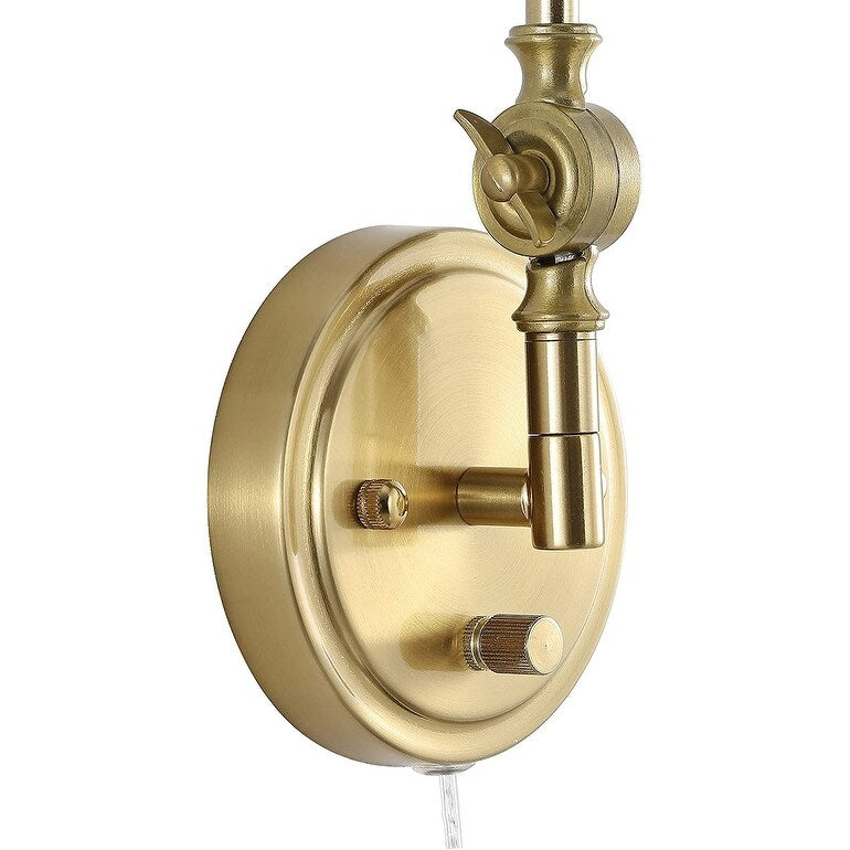 Applique murale industrielle WINGBO à bras articulé avec abat-jour en métal, lot de 2...