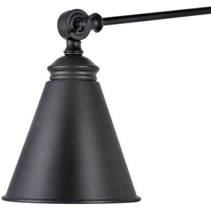 Applique murale industrielle WINGBO à bras articulé avec abat-jour en métal, lot de 2...