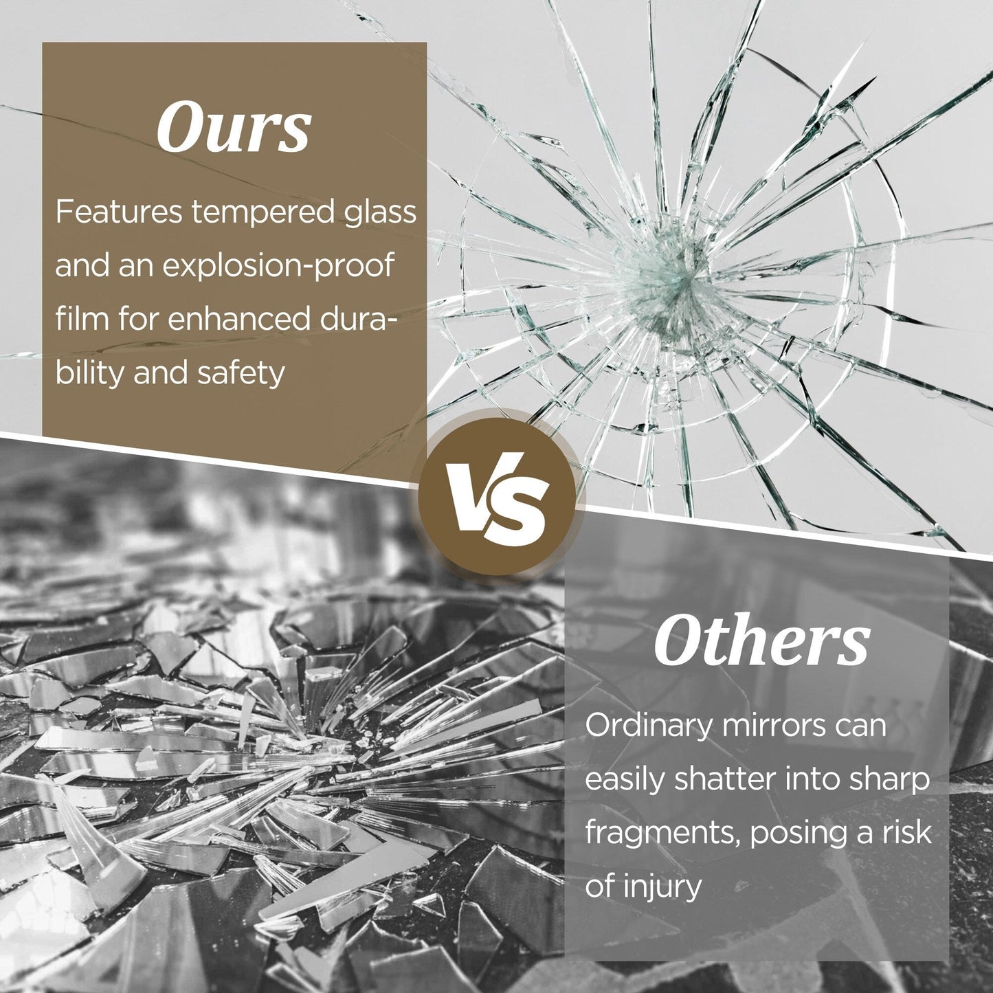 Miroir mural irrégulier Miroir mural décoratif asymétrique