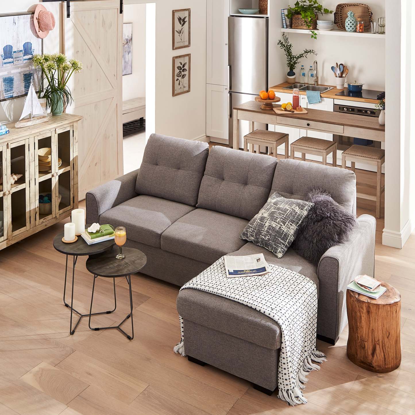 Jordy 15 Faux Wood Accent Table - Natural|Table d'appoint Jordy de 15 po en imitation de bois - naturelle