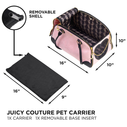 Sac de transport élégant Juicy Couture Give Me Treats pour animaux de compagnie - Sac de voyage